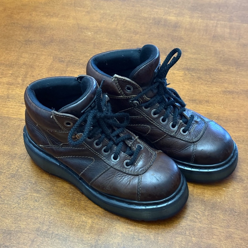Dr. Martens Vintage Y2K Women’s Brown Leather Chunky Sole Boots UK Size 5 US 7
